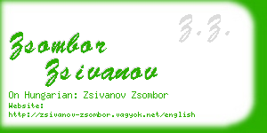 zsombor zsivanov business card